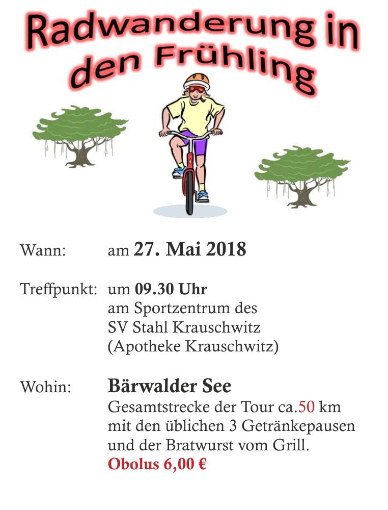 Radtour in den Frhling 2018